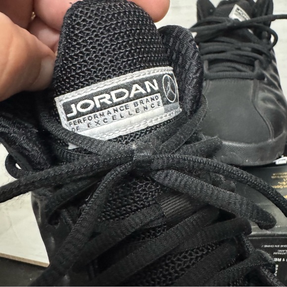 Jordan Black Athletic Shoes with Quilted Leather - Picture 9 of 11